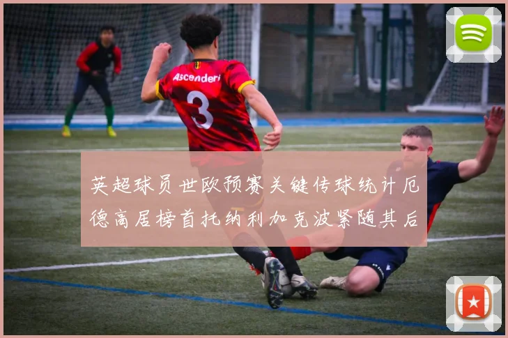 英超球员世欧预赛关键传球统计厄德高居榜首托纳利加克波紧随其后
